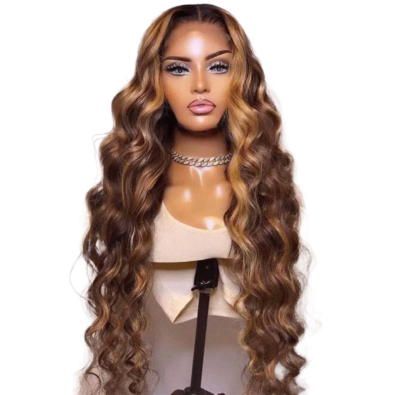  Body Wave Bleached Wig with Transparent Lace and Pre-Plucked Hairline by Pettyphia