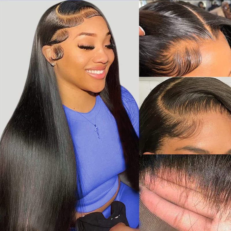  Straight Glueless Human Hair Wig - Shop Online in Atlanta for a Natural Look- pettyphia

