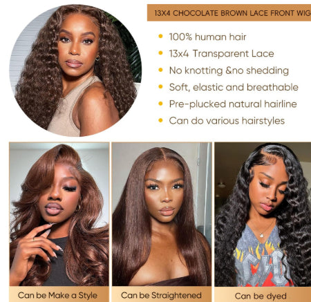 Pettyphia Luxury Deep Wave Lace Front Wig displayed elegantly, available for online shopping in Houston, Texas, for a glamorous hairstyle.