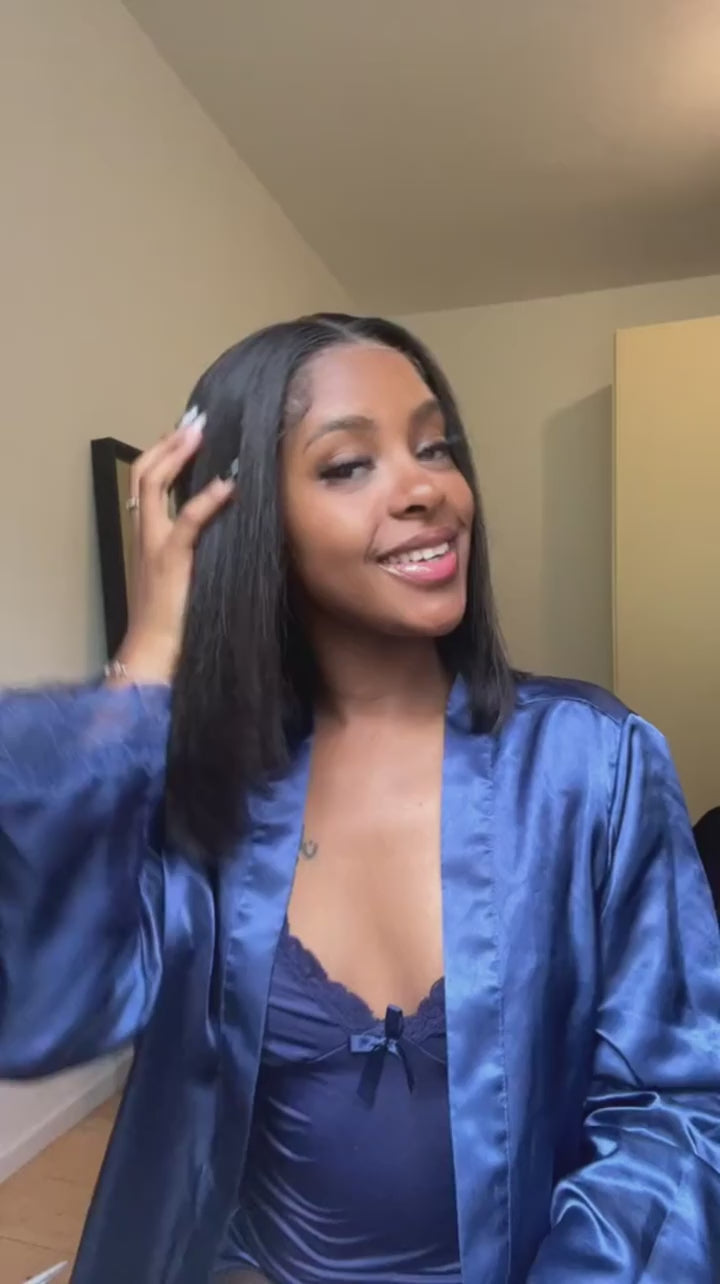 Promotional video showcasing the Straight Bob Wig by Pettyphia, featuring styling tips, product details, and customer testimonials for online shoppers in Houston.
