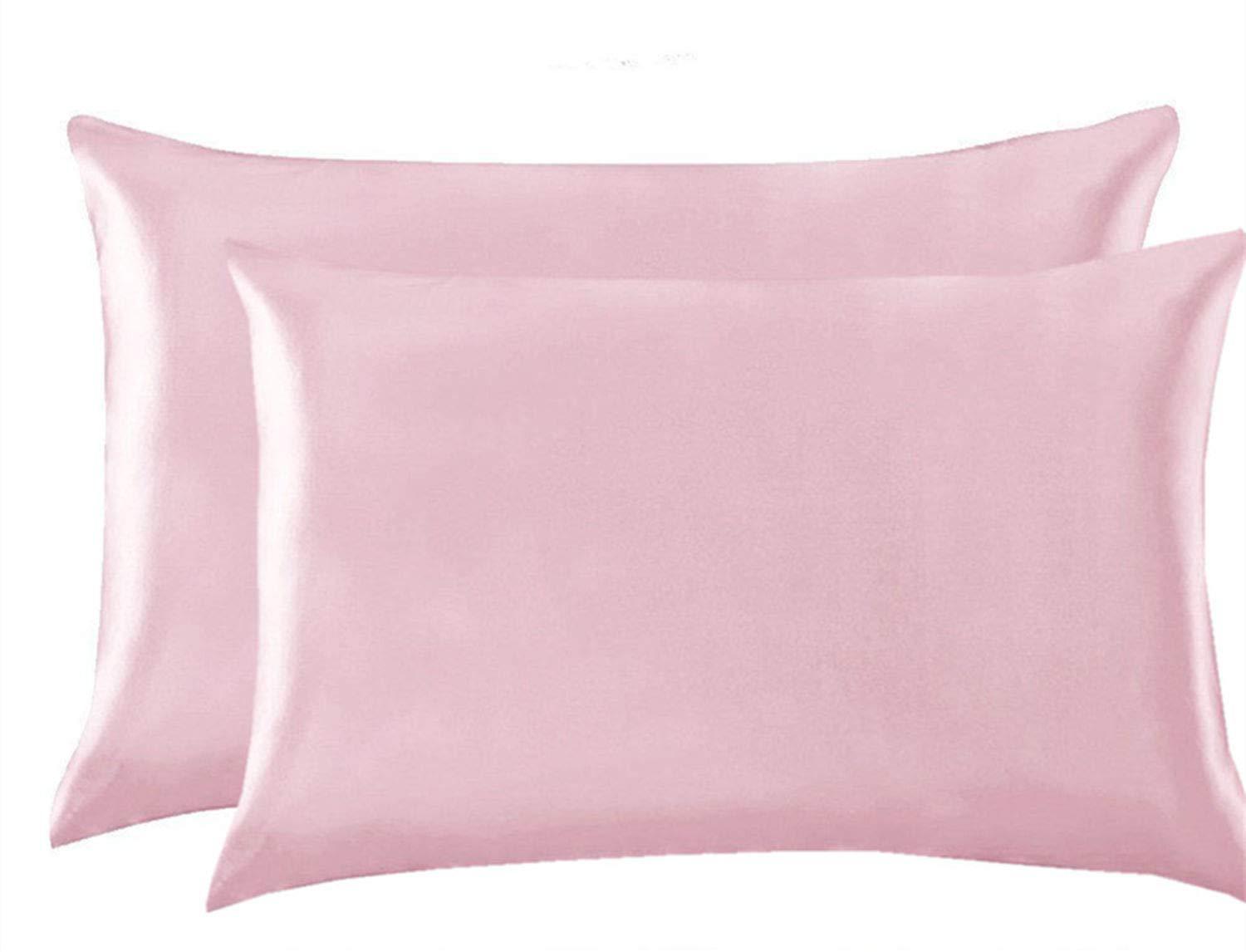 pink color of  Pettyphia Silk Pillowcase placed in a serene setting, promoting hydration and comfort, available for online shopping in Miami, Florida.